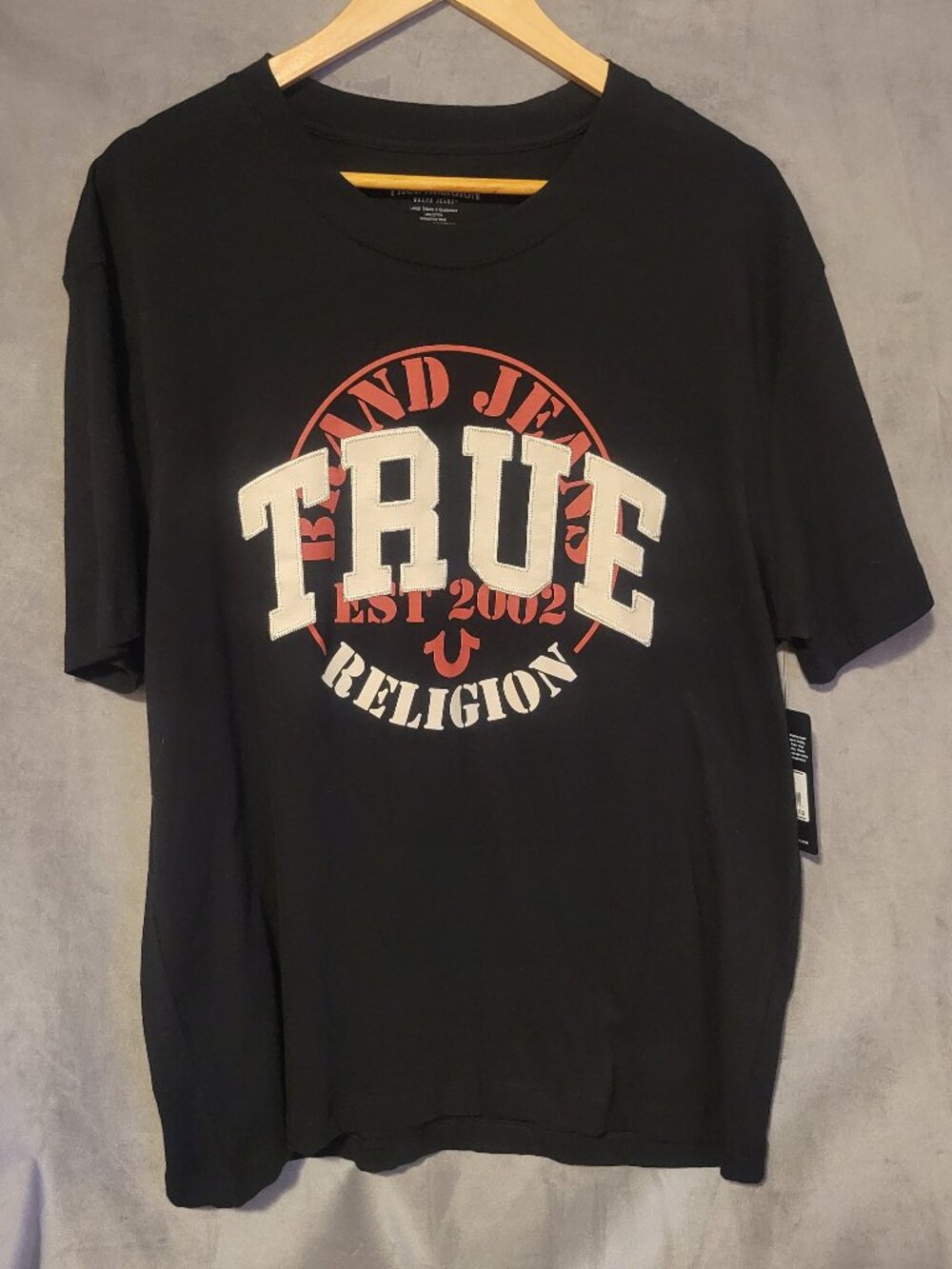 True Religion T-shirt Men's Color Black Size Large NWT